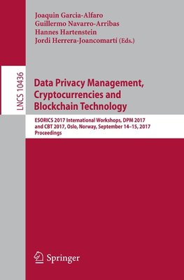 Data Privacy Management, Cryptocurrencies and Blockchain Technology