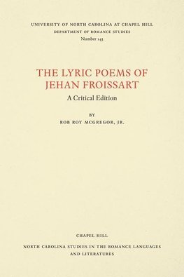 The Lyric Poems of Jehan Froissart