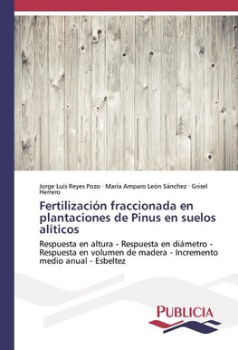 Fertilización fraccionada en plantaciones de Pinus en suelos alíticos