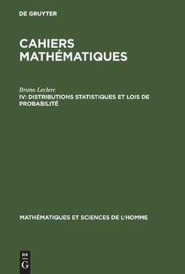 Distributions statistiques et lois de probabilité