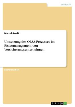 Umsetzung des ORSA-Prozesses im Risikomanagement von Versicherungsunternehmen