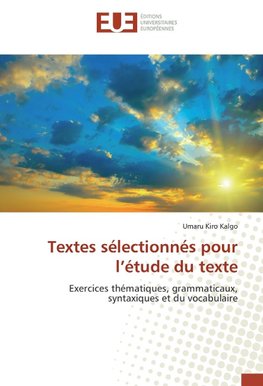 Textes sélectionnés pour l'étude du texte