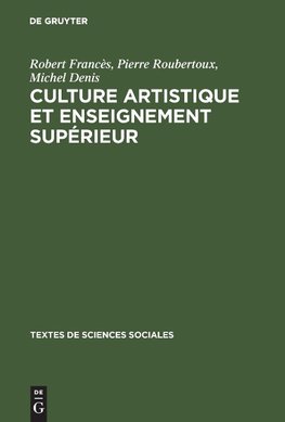 Culture artistique et enseignement supérieur