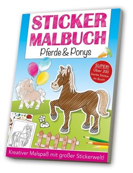 Stickermalbuch: Pferde & Ponys