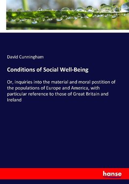 Conditions of Social Well-Being