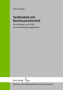 Tarifeinheit mit Rechtsunsicherheit