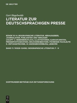 110926-124562. Biographische Literatur. F - H