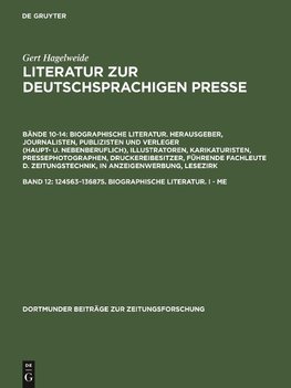 124563-136875. Biographische Literatur. I - Me