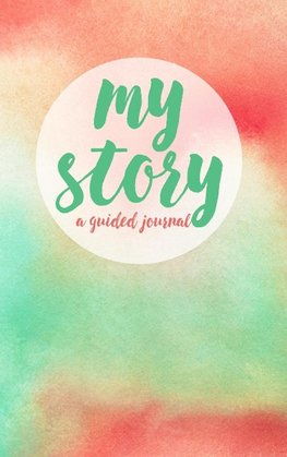 My Story Journal - Pink and mint watercolor cover