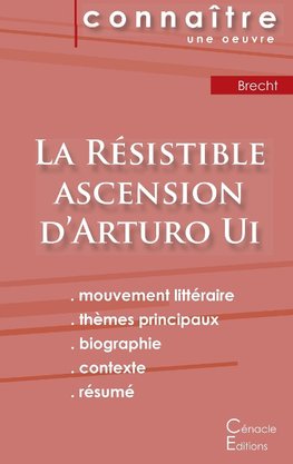 Fiche de lecture La Résistible ascension d'Arturo Ui de Bertold Brecht (Analyse littéraire de référence et résumé complet)