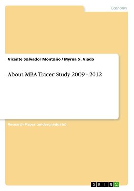 About MBA Tracer Study 2009 - 2012