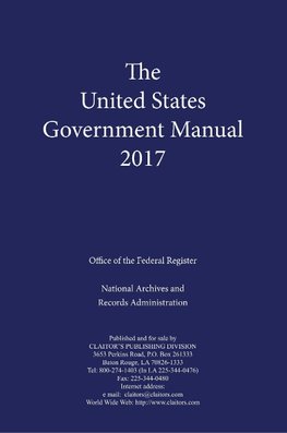 United States Government Manual 2017