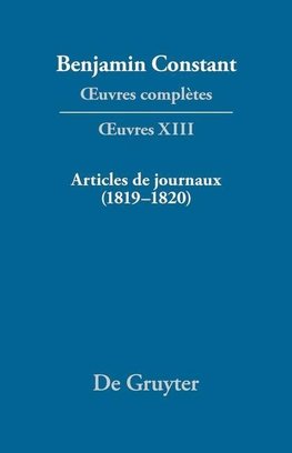 Articles de journaux (1819-1820)