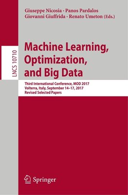 Machine Learning, Optimization, and Big Data