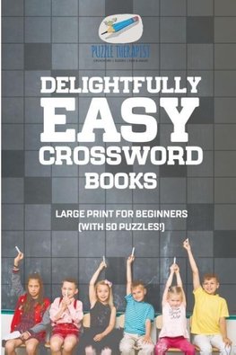 Delightfully Easy Crossword Books | Large Print for Beginners (with 50 puzzles!)