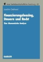 Finanzierungsleasing, Steuern und Recht