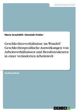 Geschlechterverhältnisse im Wandel? Geschlechtsspezifische Auswirkungen von Arbeitsverhältnissen und Berufsstrukturen in einer veränderten Arbeitswelt