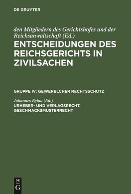 Urheber- und Verlagsrecht. Geschmacksmusterrecht