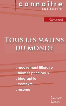 Fiche de lecture Tous les matins du monde (Analyse littéraire de référence et résumé complet)