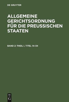 Theil I. Titel 14-34