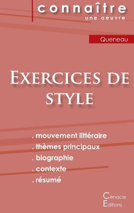 Fiche de lecture Exercices de style de Raymond Queneau (Analyse littéraire de référence et résumé complet)