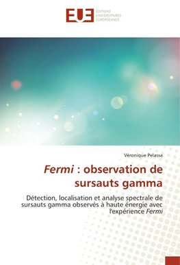 Fermi : observation de sursauts gamma