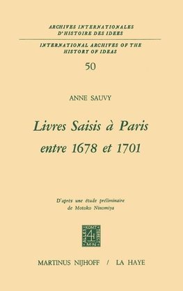 Livres saisis à Paris entre 1678 et 1701