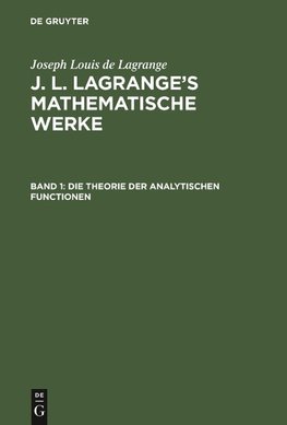 Die Theorie der analytischen Functionen