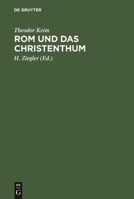 Rom und das Christenthum