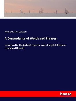 A Concordance of Words and Phrases