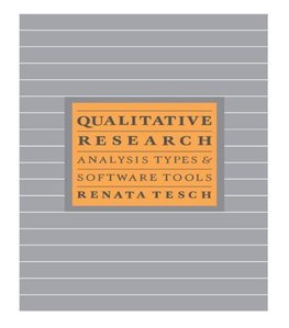 Tesch, R: Qualitative Research: Analysis Types and Software