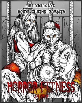 Adult Coloring Book Horror Fitness