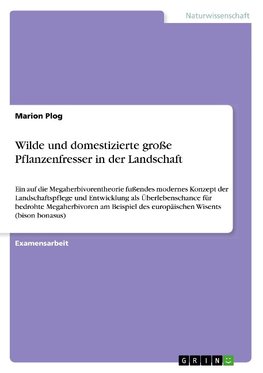 Wilde und domestizierte große Pflanzenfresser in der Landschaft