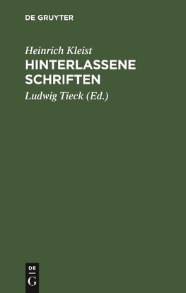 Hinterlassene Schriften