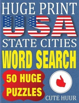 Huge Print USA State Cities Word Search