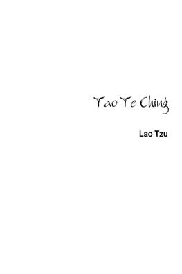 Tao Te Ching