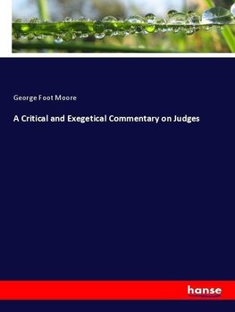 A Critical and Exegetical Commentary on Judges