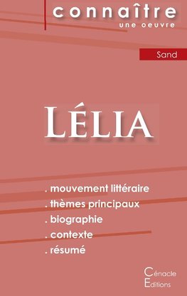 Fiche de lecture Lélia de George Sand (Analyse littéraire de référence et résumé complet)