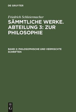 Philosophische und vermischte Schriften