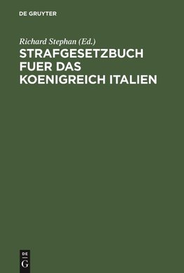 Strafgesetzbuch fuer das Koenigreich Italien