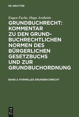 Formelles Grundbuchrecht