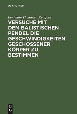 Versuche mit dem Balistischen Pendel die Geschwindigkeiten geschossener Körper zu bestimmen