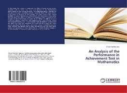 An Analysis of the Performance in Achievement Test in Mathematics