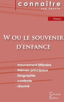 Fiche de lecture W ou le Souvenir d'enfance de Perec (Analyse littéraire de référence et résumé complet)