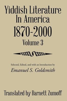 Yiddish Literature In America 1870-2000