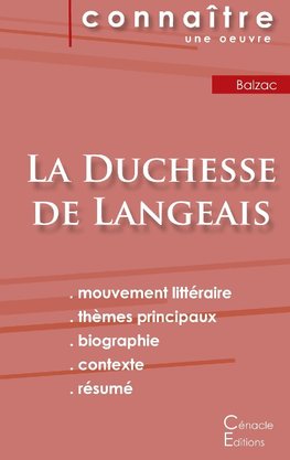 Fiche de lecture La Duchesse de Langeais de Balzac (Analyse littéraire de référence et résumé complet)