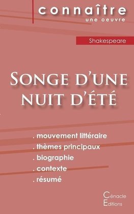 Fiche de lecture Songe d'une nuit d'été de Shakespeare (Analyse littéraire de référence et résumé complet)