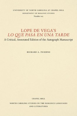 Lope de Vega's Lo que pasa en una tarde