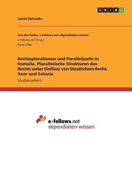 Rechtspluralismus und Paralleljustiz in Somalia. Pluralistische Strukturen des Rechts unter Einfluss von Staatlichem Recht, Xeer und Scharia