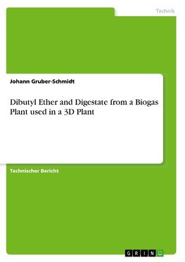 Dibutyl Ether and Digestate from a Biogas Plant used in a 3D Plant